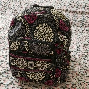 Vera Bradley Campus Backpack in Canterbury Magenta